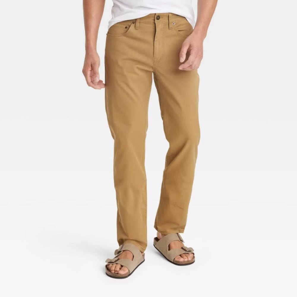 Goodfellow & Co Men's Brown Slim Leg Ankle Tapered 5-Pocket Pant Stretch Comfort